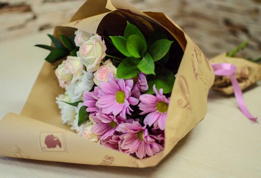 Букет цветов из: Розы и Хризантемы в Талалихино