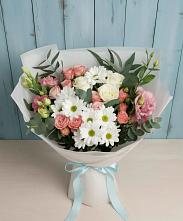 Букет цветов из:  Розы, Лизиантусы и Хризантемы #REPLACE_PRED# Талалихино