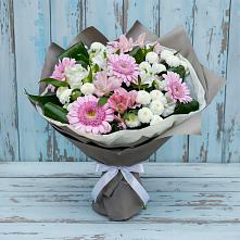 Букет цветов из:  Герберы, Альстромерии и Хризантемы #REPLACE_PRED# Талалихино
