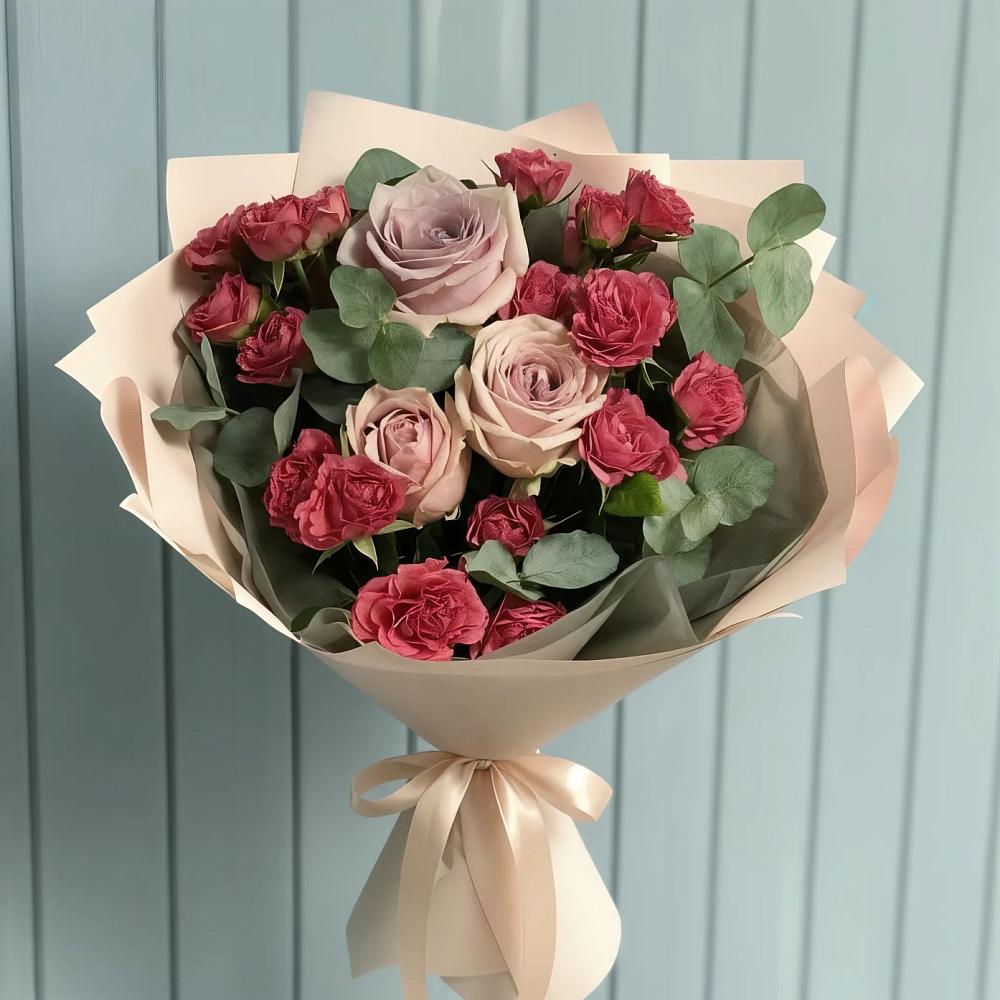 Букет цветов из: Гвоздики и Розы в Талалихино