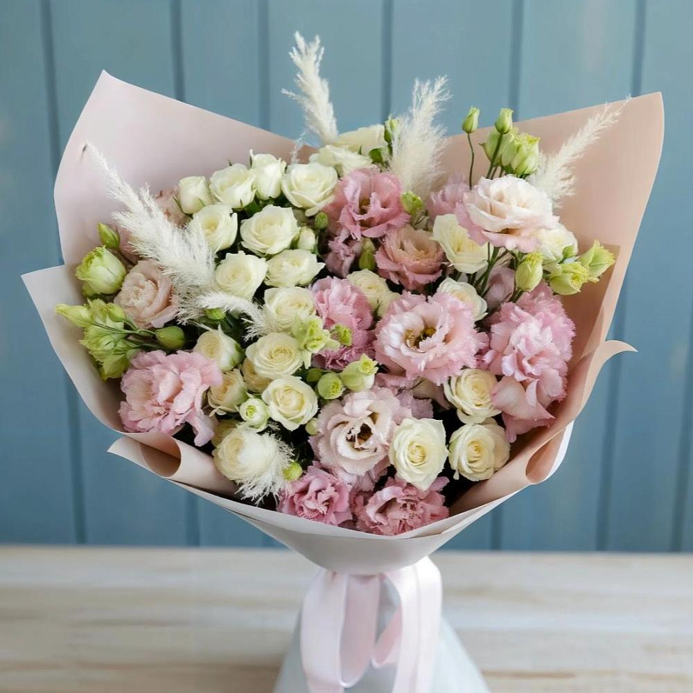 Букет цветов из: Альстромерии и Розы в Талалихино