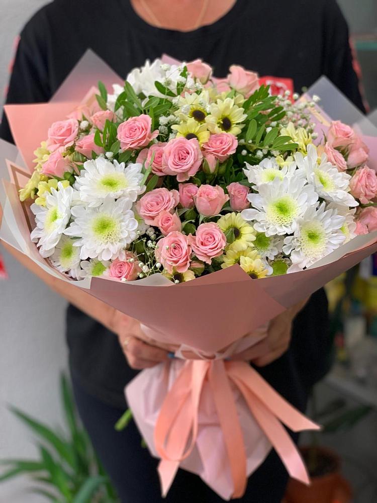 Букет цветов из: Розы и Хризантемы в Талалихино