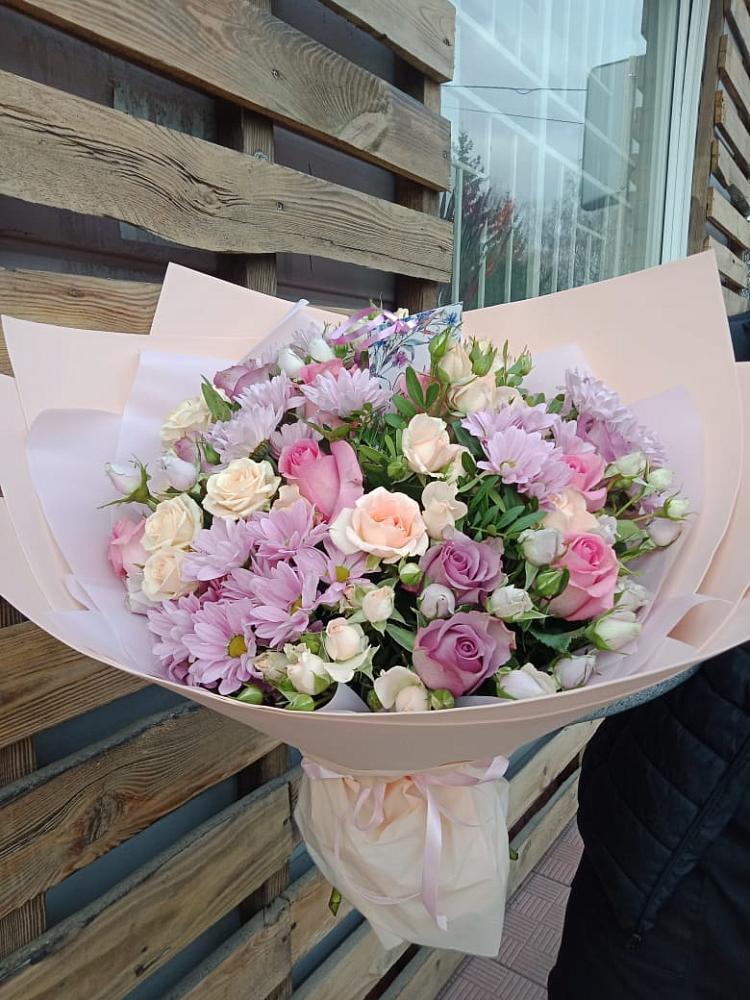 Букет цветов из: Розы и Хризантемы в Талалихино