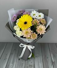 Букет цветов из:  Розы, Герберы и Хризантемы #REPLACE_PRED# Талалихино