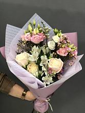 Букет цветов из:  Альстромерии, Розы и Лизиантусы #REPLACE_PRED# Талалихино