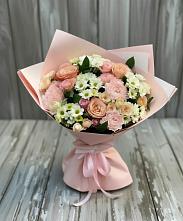 Букет цветов из:  Гвоздики, Розы и Хризантемы в Талалихино