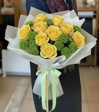 Букет цветов из:  Хризантемы и Розы в Талалихино