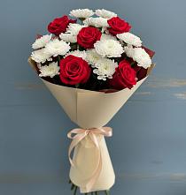 Букет цветов из:  Розы и Хризантемы в Талалихино