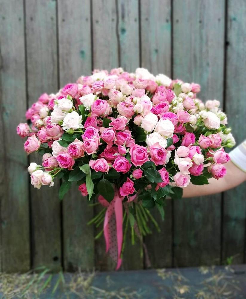 Букет Розовые кустовые розы Натали и Лав Лидия в Талалихино