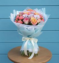 Букет цветов из:  Хризантемы и Розы в Талалихино