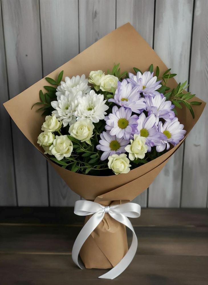 Букет цветов из: Хризантемы и Розы в Талалихино
